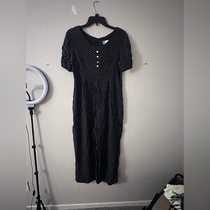 Black Polka Dot jumpsuit vintage